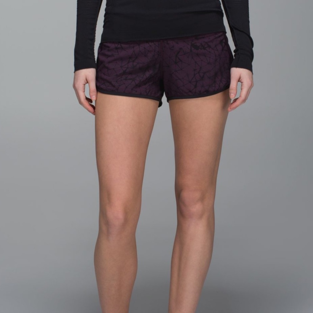 Lululemon Star Crushed Black Cherry Speed Short
